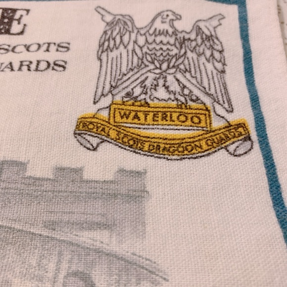 Vtg Lamont Irish linen tea towel, Amazing Grace, Royal Scots Dragoon Guards - Picture 6 of 6